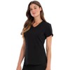 Cherokee Women's Plus Size V-Neck Scrubs Top, Black