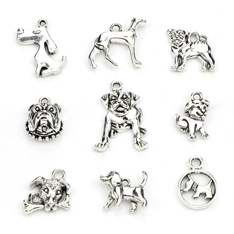 Kinteshun Assorted Dogs Pet Charm Pendant for DIY Jewelry Making