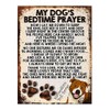 MY DOG'S BEDTIME PRAYER RETRO STYLE METAL TIN SIGN/PLAQUE DOG