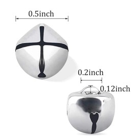 100 Pieces Jingle Bells,TopE 25mm Metal Jingle Bells for DIY Crafts,Christmas,Party,Weeding Deco (Silver, 25mm)