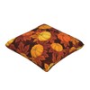 Orange Yellow Pumpkins Throw Pillow Covers Autumn Maple Leaves Thanksgiving