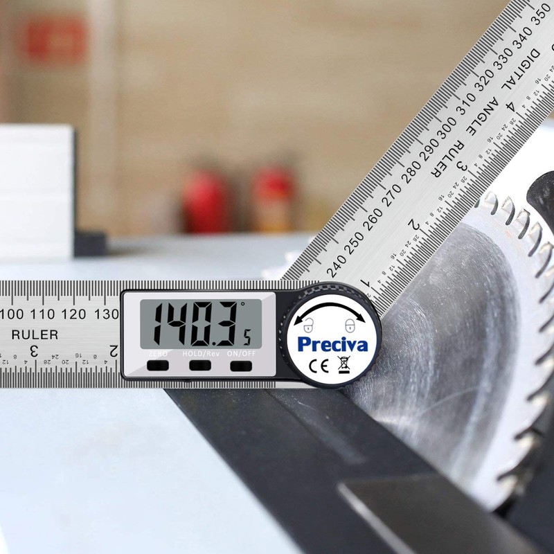 Preciva Digital Protractor with Screen Hold and 180° Rotating Function,