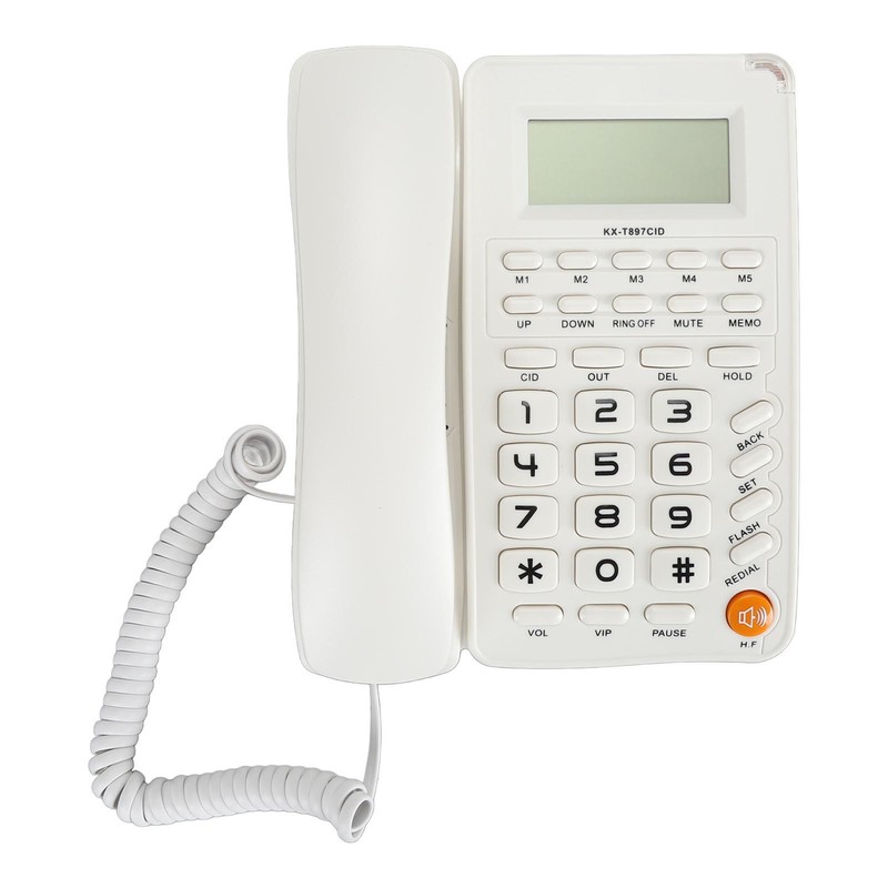 Desktop Telephone Big Button Corded Landline Telephone 16 Bit HD