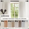 Bronze Curtain Rods, 1'' Decorative Adjustable Farmhouse Curtain Rod for