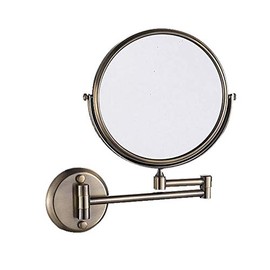 Magnifying Bathroom Mirror | 2-Sided 7x and 1x Makeup Mirror for Vanity and Travel (Gold)