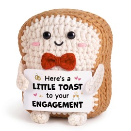 Engagement Gifts for Couple, Crochet Toast with Funny Engagement Card