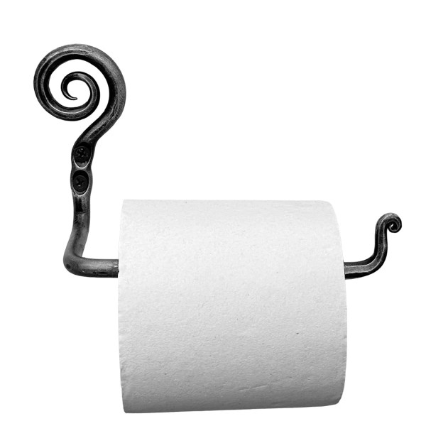 Living Ideas Toilet Paper Holder Hand Forged Metal Scroll Wrought