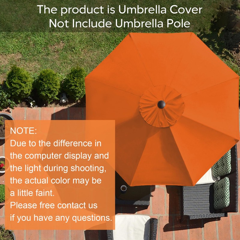EliteShade USA 9FT Patio Umbrella Replacement Covers 8 Ribs Market