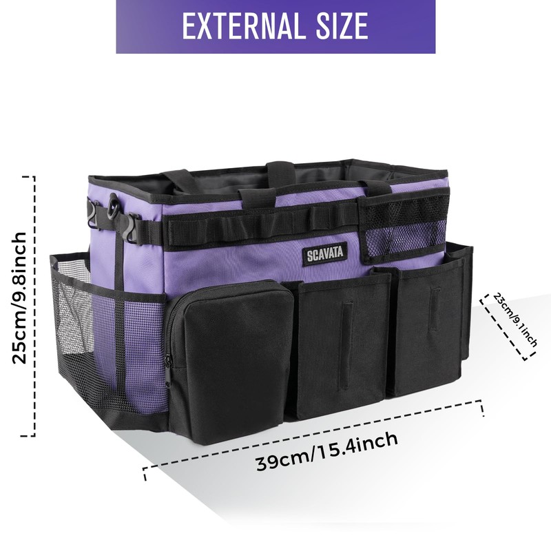 SCAVATA Wearable Cleaning Caddy Bag, Cleaning Caddy Supplies Organizer with