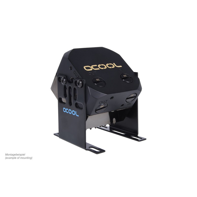 Alphacool Eisdecke D5 Pump Top, Brass, Deep Black