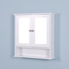 espidoo White Wall Mounted Bathroom Cabinet: Modern 2 Mirror Doors