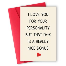 gerdiny Mens Valentines Gifts, Funny Valentines Day Card for Him, Romantic Valentine's Day Card Gifts for Boyfriend Fiance, Special Anniversary Card Gifts for Men, Birthday Gifts for Husband