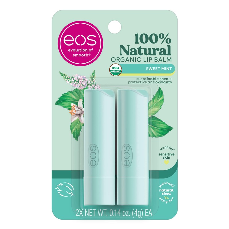 eos Organic Stick Lip Balm - Sweet Mint | Certified