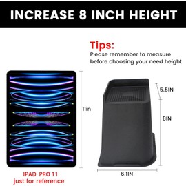 MYMULIKE Bed Risers 8 inch, Oversized Furniture Risers, Support Up to 6000 Lbs, Lift 8 inch for Couch, Sofa, Table,Chair (Black 4 Pack, 8 inch)