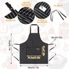 ViEinkaufen 2 Pack Kitchen Aprons with Pockets for Men Women,