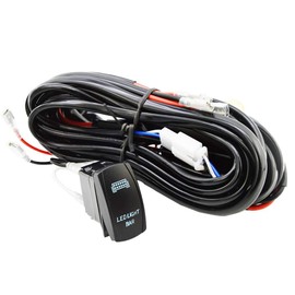 Universal LED Light Bar Wiring Harness Kit 40A 12V On Off Switch Power Relay Blade Fuse Compatible with Off Road Light Bar Boat Truck Work Light