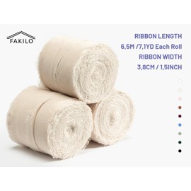 Burgundy Chiffon Ribbon for Gift Wrapping, FAKILO Fringe Ribbon 3 Rolls 1.5 Inch x 65 Yards Vintage Ribbon Set for Wedding Invitations, Birthday/Holiday Party Decorations, Bridal Bouquets