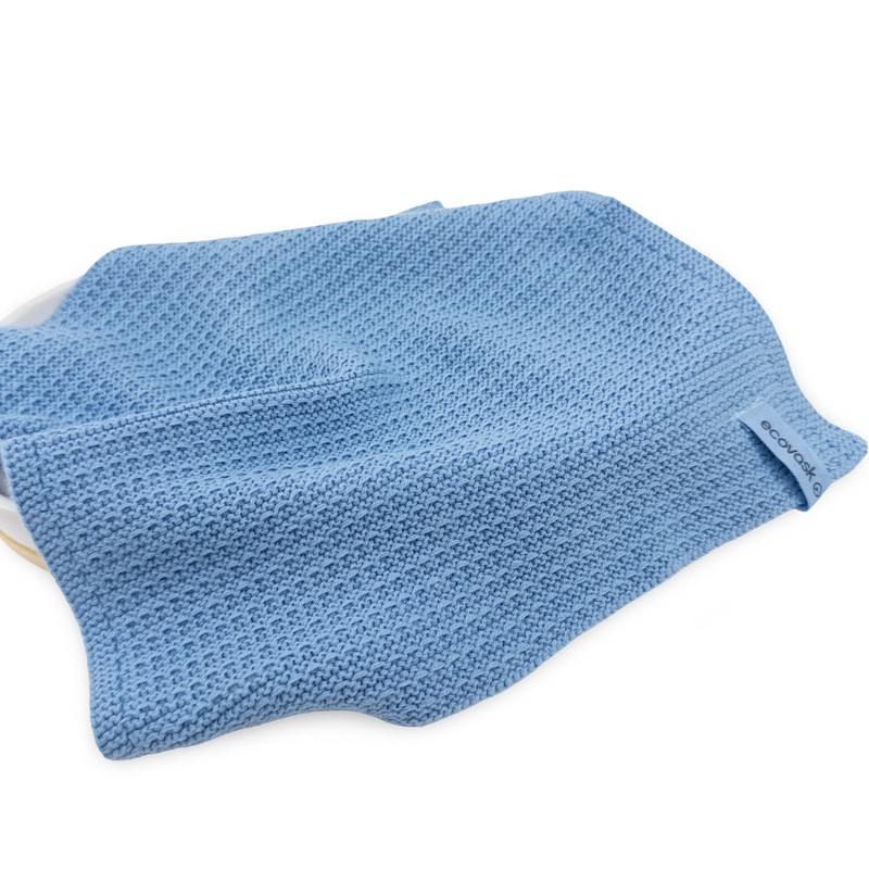 Ecovask Face Cloth 2pk Organic Cotton, Mandarin
