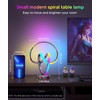 PutWish Modern Table Lamps - 16 Modes Color Changing Spiral