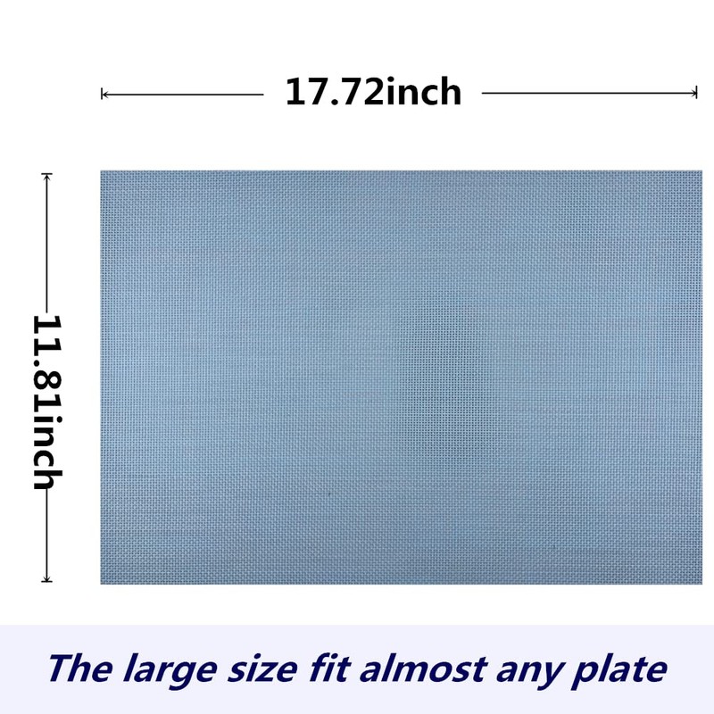 WAZAIGUR Placemats,Easy to Clean Crisscross Woven Vinyl Place Mats Durable