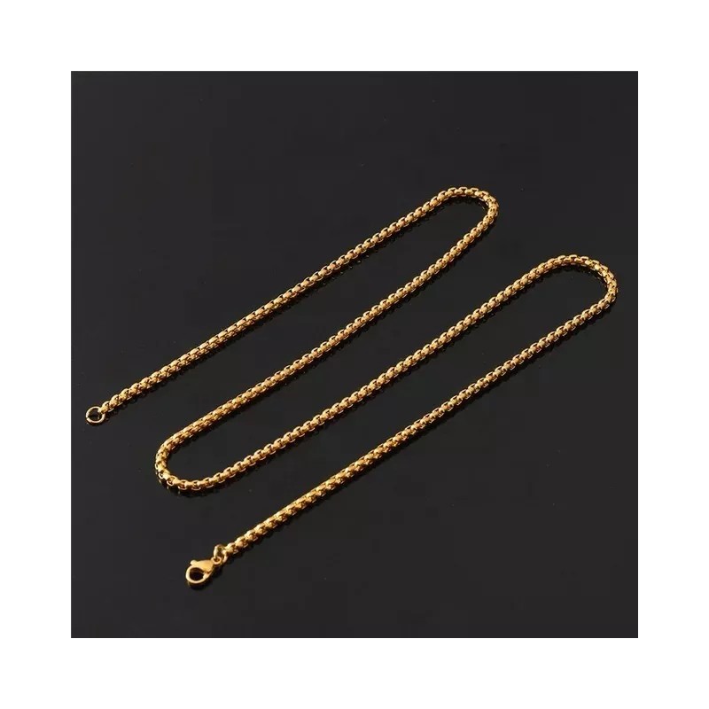 Dtup Cadena Collar Hombre Tipo Cubana Acero De Titanio Genuino