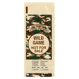 MAINCA Camo Print Freezer Bags - 1 Lb. Size, Disposable, Single Layer, Polyethylene, Self Seal, Camouflage - Package of 50