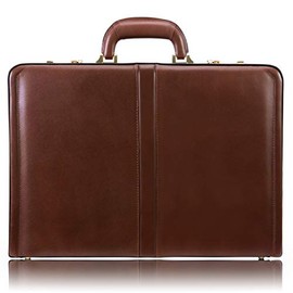 McKlein, V Series, Reagan, Top Grain Cowhide Leather, Leather 3.5" AttachÃ© Briefcase, Brown (80444)