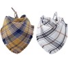 Fall Dog Bandana Autumn Thanksgiving Plaid Reversible Triangle Bibs Scarf
