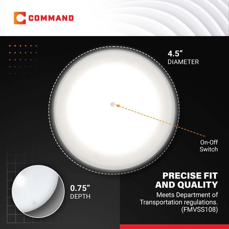 Command Electronics OEM 12V LED RV Low Profile Surface Mount