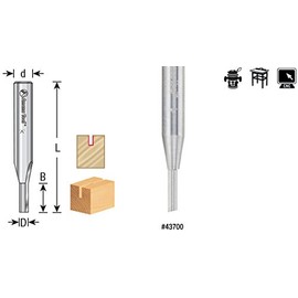 Amana Tool - 43720 Solid Carbide Single Flute Straight Plunge 1/4 Dia x 1" 4 Shank