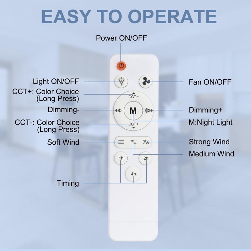 We Charger Socket Fan Light, 20.5IN Light Bulb Fan with
