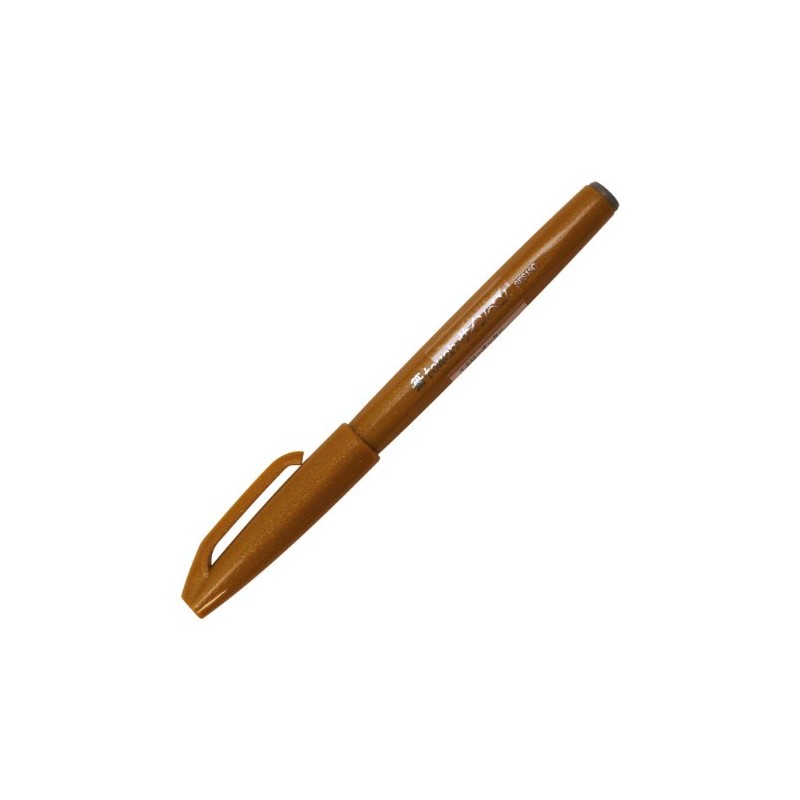 Pentel SES15C-Y felt-tip pen with flexible brush-style tip ocher