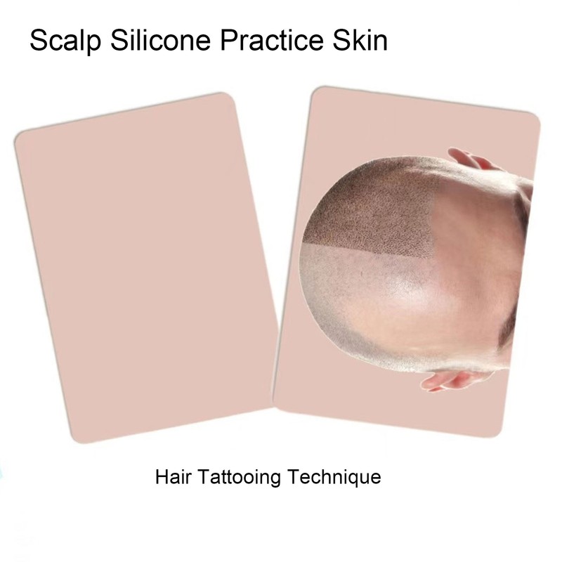 Man Bald Micropigmentattion Practice Skin Silicone Hairline Microblading Practice Pads