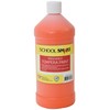 School Smart Washable Tempera Paint, Orange, 1 Quart Bottle