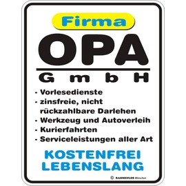 Grandpa GmbH – Fun Signs – Tin Sign