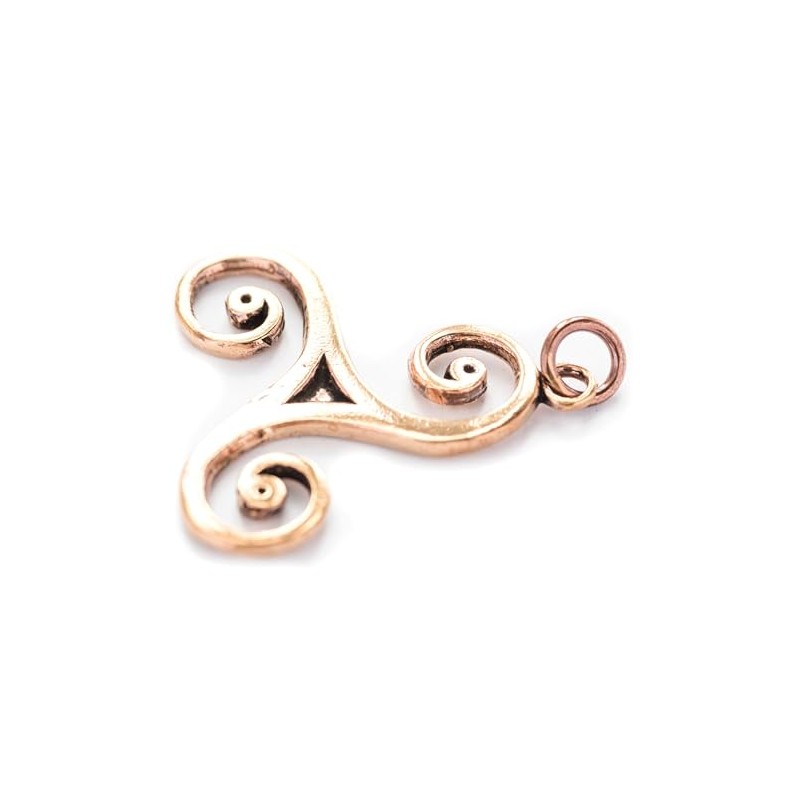 Windalf Trian Celtic Triskele Pendant 4 cm Bronze, Bronze