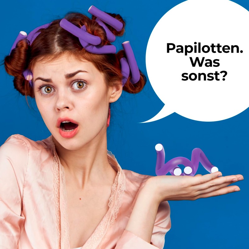 Papilotten Flexible Curlers, Large Hair Curlers, Diameter 16 mm, Length 250 mm