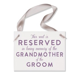 Script Wedding Memorial Sign for Mother/Father or Grandparents of the Bride/Groom (Grandmother of the Groom)