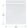 Plymor Heavy Duty Plastic Reclosable Zipper Bags, 4 Mil, 4"