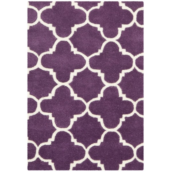 Safavieh Chatham Collection CHT717F Handmade Quatrefoil Trellis Premium Wool Accent