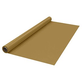 Party Essentials Plastic Banquet Table Roll Available in 27 Colors, 40" x 100', Metallic Gold