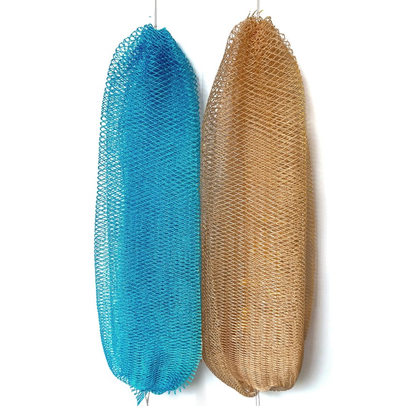 Esponja de red exfoliante africana auténtica: 2 esponjas de baño