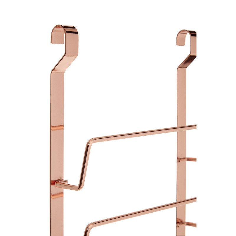 Premier Housewares SORELLO Aufhängen Pfanne Deckel Rack, Guaseisen, Rose Gold,