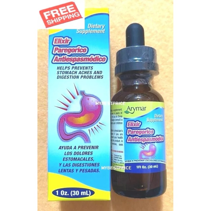 Elixir Paregorico Antiespasmodico Help Stomach Aches and digestion problems