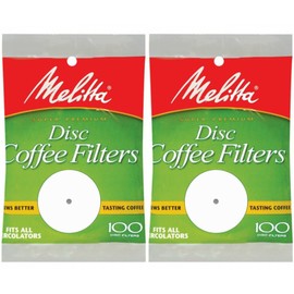 Melitta 3.5 Inch White Disc Coffee Filters (Pack of 2)