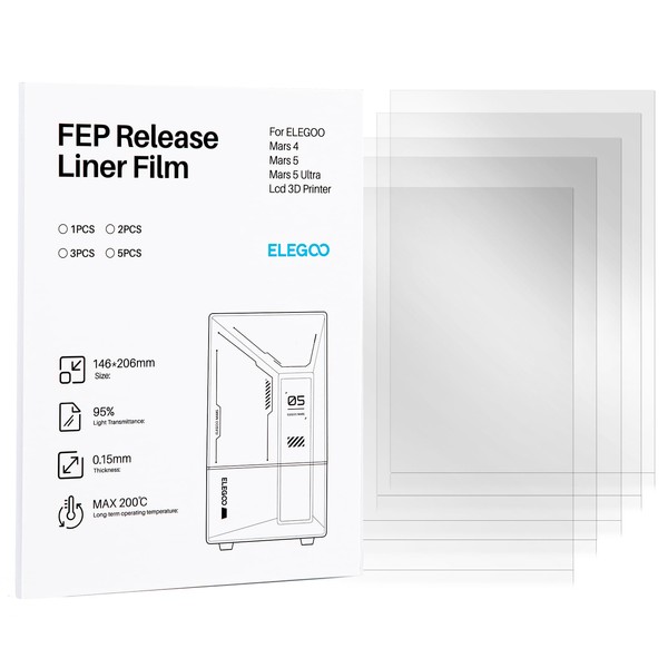 ELEGOO 5pcs FEP Release Film for Mars 5 Mars 5