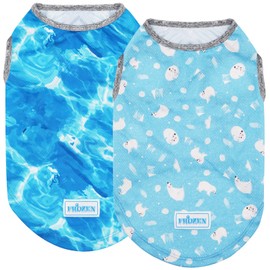 KYEESE KYEESE 2 Pack Dog Cooling Shirts Breathable Instant Cooling Dogs Vest Lightweight for Summer Dog Clothes Large (13-19lbs)