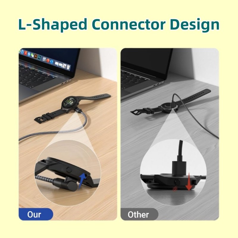 2-in-1 Charger Cable Compatible for Fenix 8 E 7 7X