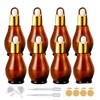 8 Pack 1oz Glass Dropper Bottles 30ml Amber Gourd Shaped