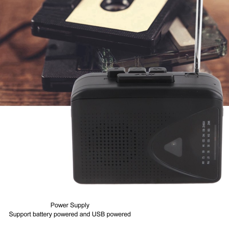Portable Cassette Player FM AM Radio Stereo Cassette Tape Player
